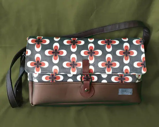 Tasche Samt mit Blumen